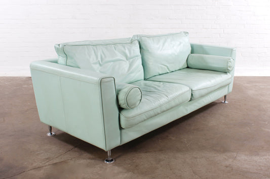 Modernes minigrünes Ledersofa