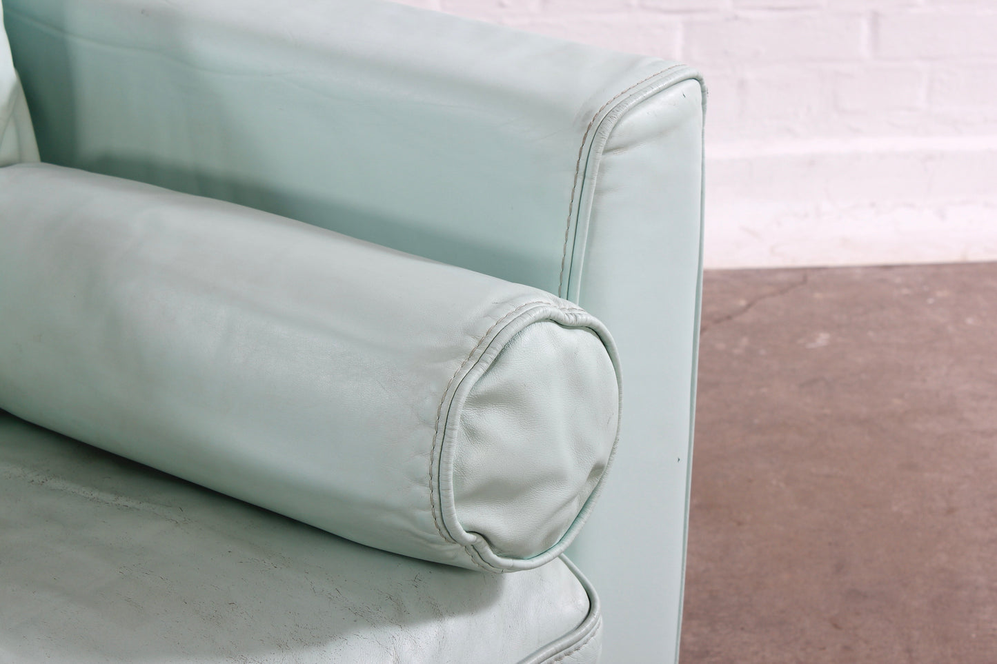 Modernes minigrünes Ledersofa
