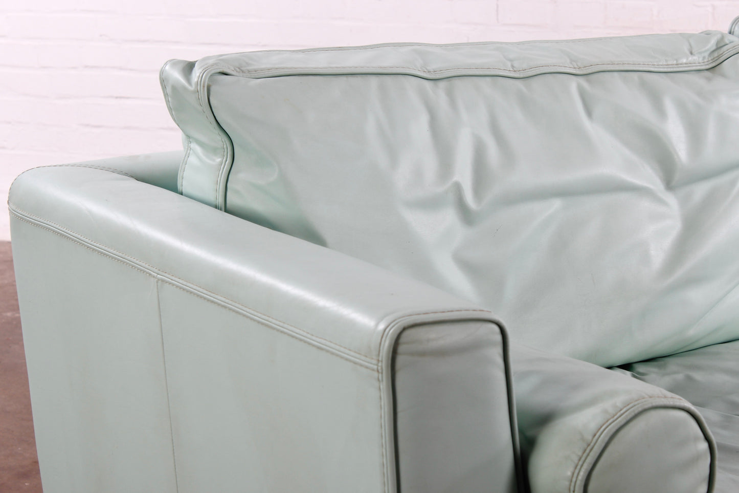 Modernes minigrünes Ledersofa