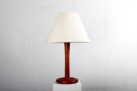 Dänische Teakholz Tischleuchte von Dyrlund