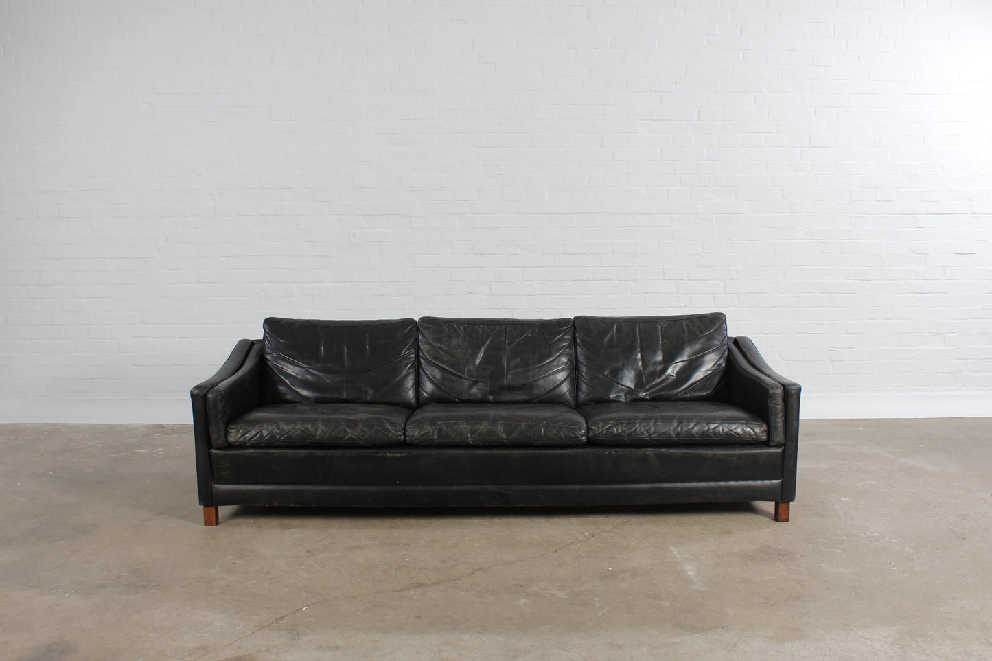 Dänisches Vintage Leder 3er Sofa