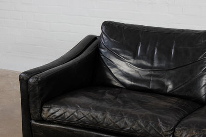 Dänisches Vintage Leder 3er Sofa