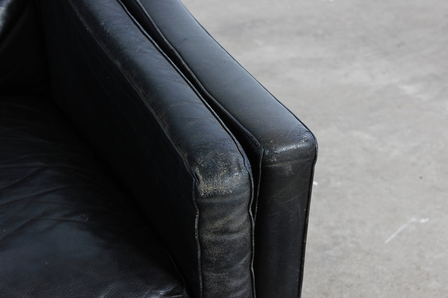 Dänisches Vintage Leder 3er Sofa