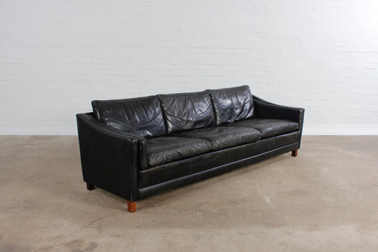 Dänisches Vintage Leder 3er Sofa