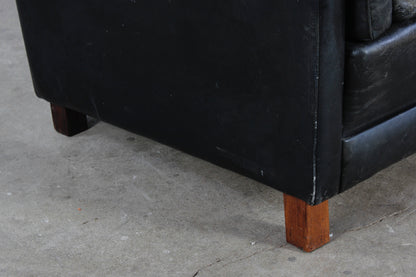 Dänisches Vintage Leder 3er Sofa