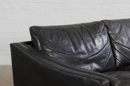 Dänisches Vintage Leder 3er Sofa