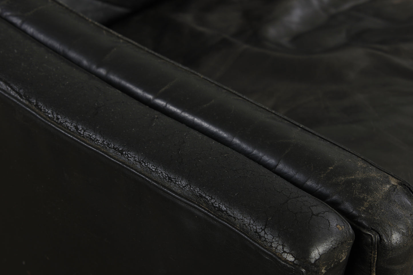 Dänisches Vintage Leder 3er Sofa