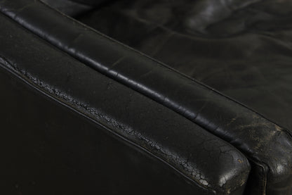 Dänisches Vintage Leder 3er Sofa