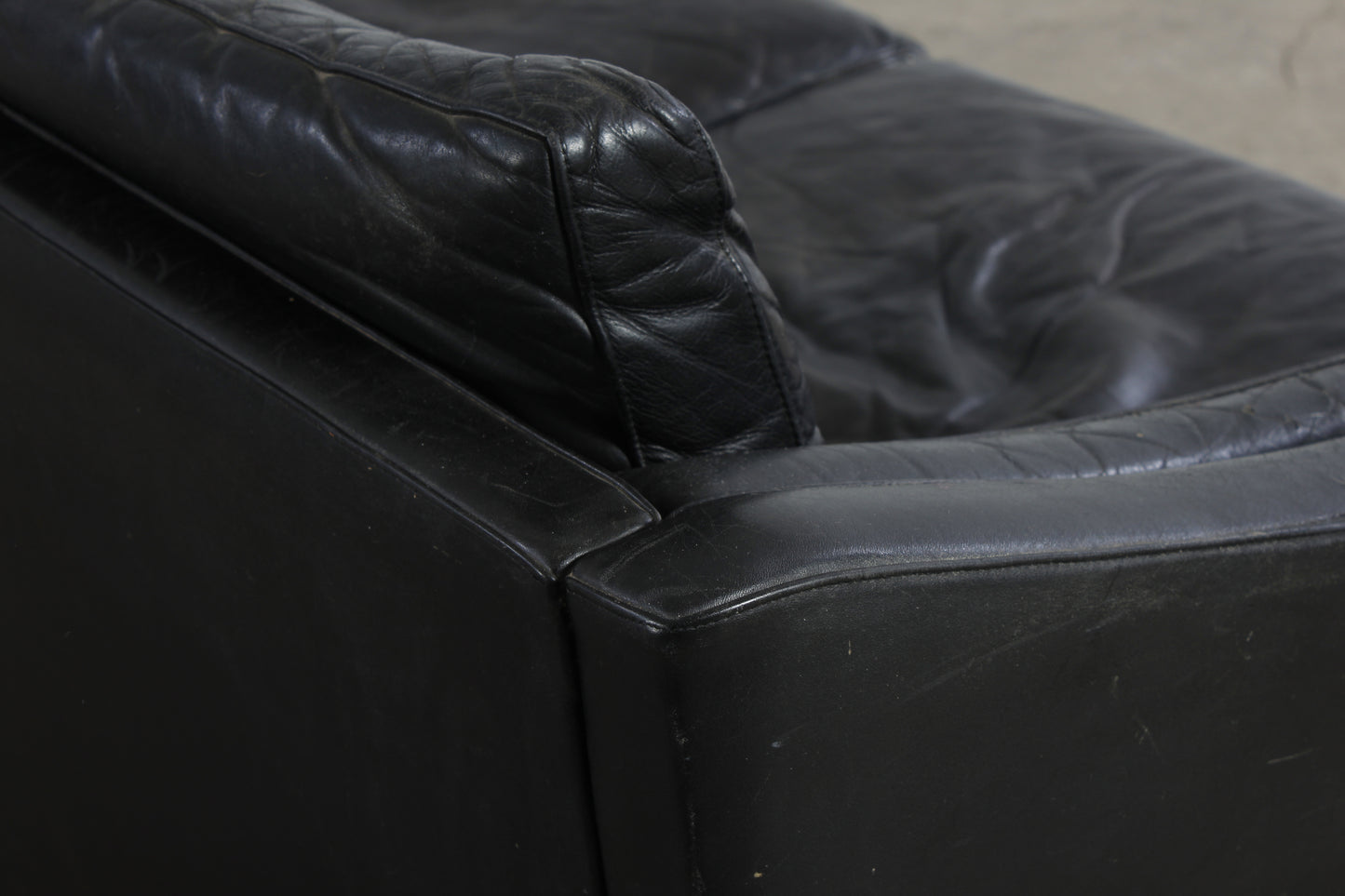Dänisches Vintage Leder 3er Sofa