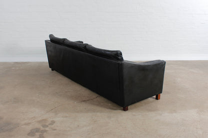 Dänisches Vintage Leder 3er Sofa