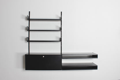 schwarzes Regal von Dieter Rams für Vitsoe