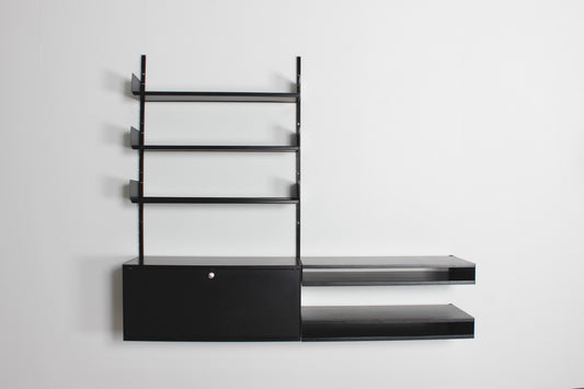 schwarzes Regal von Dieter Rams für Vitsoe