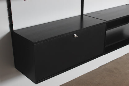 schwarzes Regal von Dieter Rams für Vitsoe