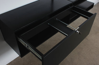 schwarzes Regal von Dieter Rams für Vitsoe