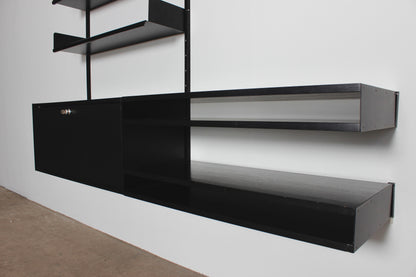 schwarzes Regal von Dieter Rams für Vitsoe