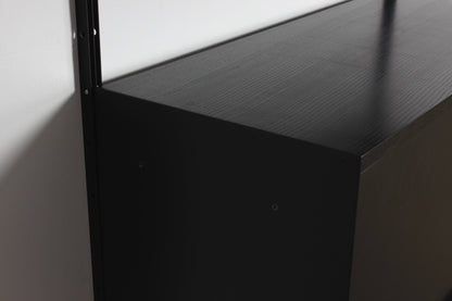 schwarzes Regal von Dieter Rams für Vitsoe