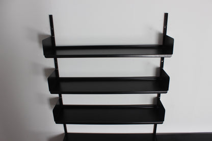 schwarzes Regal von Dieter Rams für Vitsoe
