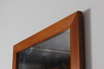 Teakholz Wandkonsole von WKS mit Wandspiegel