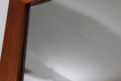 Teakholz Wandkonsole von WKS mit Wandspiegel