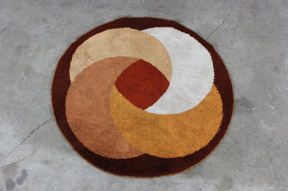 Vintage Woll-Teppich im pop art design