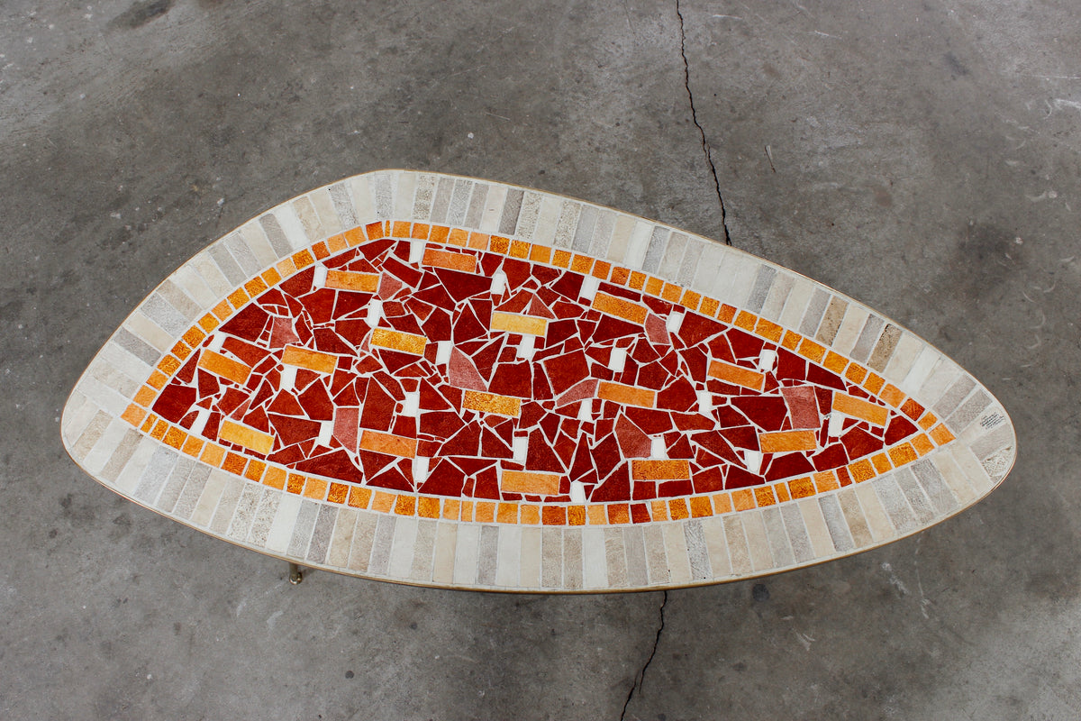 Handgearbeiteter Mosaiktisch von K. Theessen