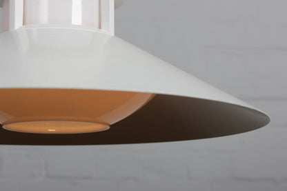 Pendelleuchte aus Metall und Glas von Glashütte Limburg