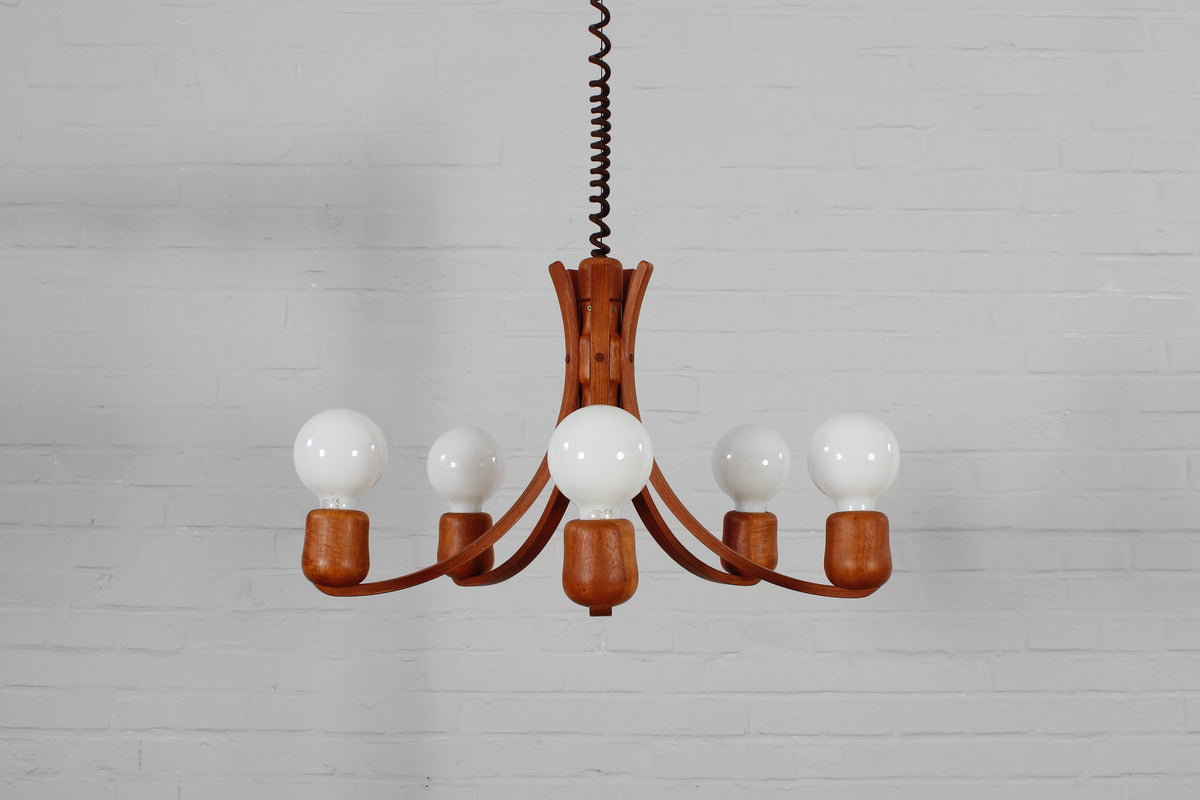 Teakholz Pendelleuchte Candela von Domus