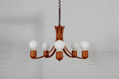 Teakholz Pendelleuchte Candela von Domus