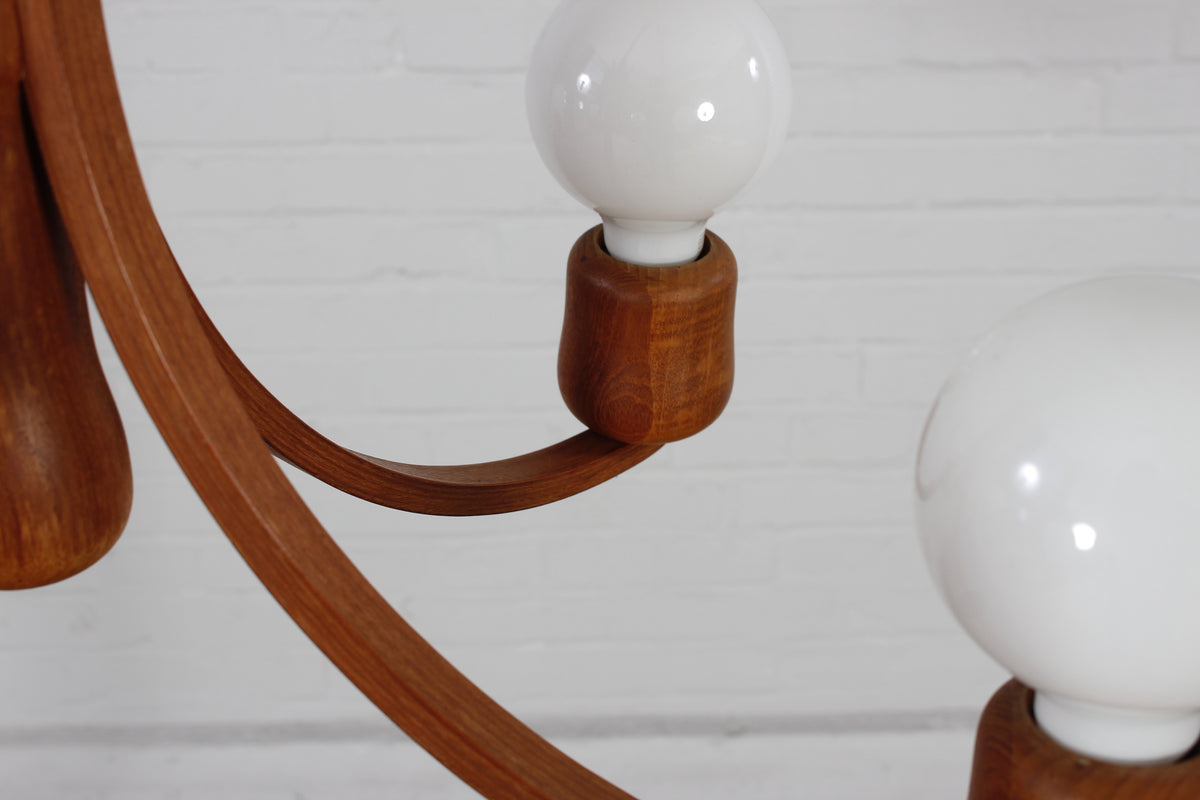 Teakholz Pendelleuchte Candela von Domus