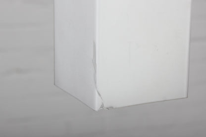 Zweiflammige opalglas und Teakholz Pendelleuchte