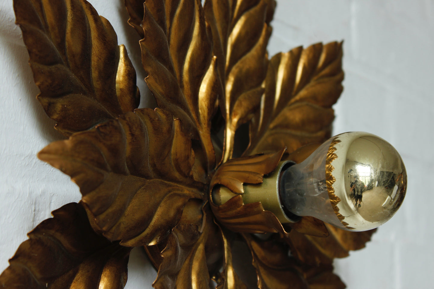 Vintage Wandlampe Leafs von Hans Kögl