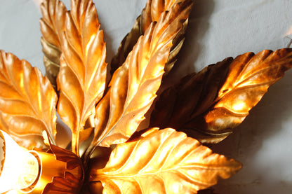 Vintage Wandlampe Leafs von Hans Kögl